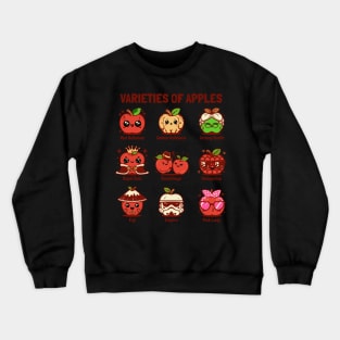 Varieties of apples - Funny apple types - Red Crewneck Sweatshirt